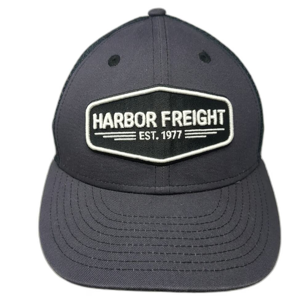Harbor Freight Trucker Hat Gray One Size HFT Est 1977 Snapback Mesh Back Patch